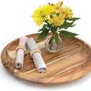 Lipper International 1281 Acacia Grand Centerpiece Platter for Serving for Meats, Cheeses, and Crackers, 18" Diameter x 2" Height