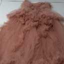 Women's Tulle Robe for Maternity Photoshoot Puffy Ruffles Bridal Lingerie Bathgown Illusion Wedding Scarf (Small/Medium)