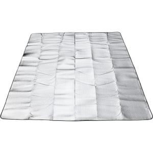 Wind Tour Outdoor Double-Sided Moisture-Proof Aluminum Foil Foam Pad Waterproof and Insulating Foil Mat Picnic Mat Camping Mat for Beach Tent and Camping (76.8*76.8")