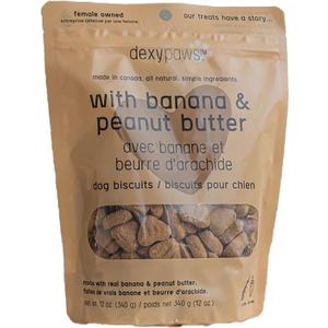 Banana, Oat & Peanut Butter Dog Biscuits - 12oz Bag, Pet Treats, Natural Simple Ingredients, Snack-Training-Reward, Fiber & Potassium Rich, Best By: AUG 27 2026