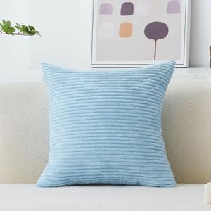 Home Brilliant Blue Throw Pillow Cover 26x26 Supersoft Square Textured Euro Sham Decorative for Bedroom, Baby Boy Blue, 26 x 26 inches(66cm)