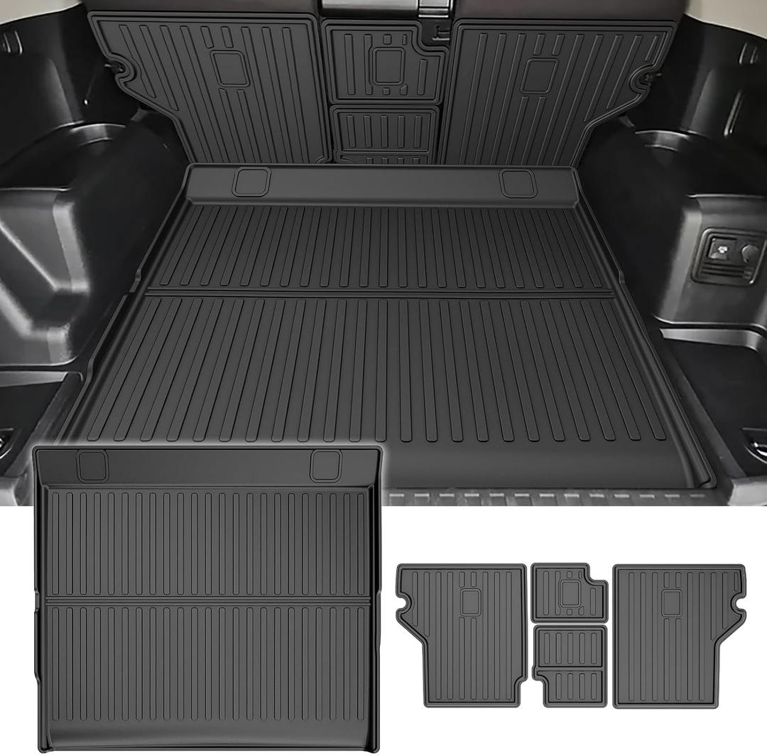 TTX LIGHTING Cargo Mat and Backrest Mats Compatible with Toyota 4Runner 2010-2024 Back Seat Protector Replacement for Toyota 4Runner 5 Seater Accessories (Not Fit Sliding Tray)
