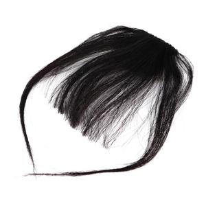 FRCOLOR Clip in Hair Bangs Ultra Fringe Hair Extensions for Natural Look Comfortable Daily Wear Stylish Matte Design Easy to Restyle with Scissors Curling (Black)