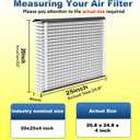 2 Pack 213 Replacement Air Filter, Compatible with April-aire Air Purifiers 1210, 1620, 2210, 2216, 3210, 20x25x4 MERV-13 HVAC AC Furnace Filter Replacement