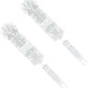 LOLA Bottle Brush Cleaner, 2 Pack, Durable Fiber Bristles Around Twisted Wire with Gripper Handle & Storage Hang Hole, Dishwasher Safe