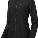 Women's Lightweight Waterproof Long Softshell Tactical Jacket Fleece Lined Windbreaker L