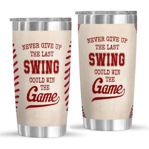 Baseball Tumbler 20z with Lid - Baseball Gifts for Men Boys Player Coach Sports Lover, Team Gifts for Birthday Easter Christmas - Insulated Travel Mug, Drinking Cup, Water Bottles