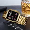 BINLUN Compatible with Apple Watch Band 49mm 46mm 45mm 44mm 42mm 41mm 40mm 38mm Stainless Steel Metal Watch Strap with TPU Watch Case Compatible with iWatch Series Ultra/11/10/9/8/7/SE2/SE/6/5/4/3/2/1
