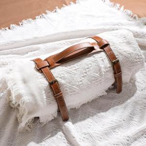 VitalCozy Waterproof Picnic Blankets 7171 inch Outdoor Blanket Foldable 2 in 1 Double Layer Sandproof Beach Mat with Carry Strap for Camping Lawn Park Beach Grass(White)