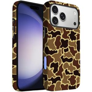 iPhone 17 Pro Max Case | Vintage Brown Camo | Slim Drop Protection Design