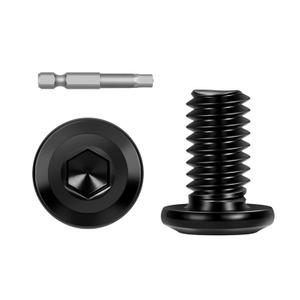 30 PCS 1/4"-20 x 1/2" Flat Head Socket Cap Screws Bolts, Flat Round Head Furniture Allen Bolts, Stainless Steel 304, Full Thread, Black Coating, Screwdriver Bit Included
