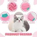 T'CHAQUE Sticky Hair Cat Clothes, Professional Recovery Suit for Cats, Anti-Shedding Shirt Outfit, Soft Pajamas for Kittens, Post-Surgery Onesie for Male & Female Cats