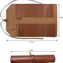 Pu Leather Tool Roll Pouch, 12 Slots, Hand Stitched Organizer Bag, Woodworking Tools Organizer