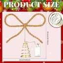 Soulchen Christmas Bow Tree Topper Decoration 9.4 x 10.4 Inches Velvet Christmas Topper Decor with LED Lights Xmas Holiday Bow Tree Top Decoration for Santa Holiday Party Supplies Gifts(Brown)