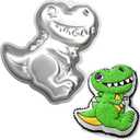 Dinosaur Shape Cake Pan, 3D Birthday Cake Pan, Aluminum Alloy Cake Molds Nonstick Baking Tools