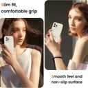 Liquid Silicone Case for iPhone 16 Pro Max with Magnetic Ring Stand, Military Grade Shockproof Protection, Anti-Scratch Microfiber Lining Covers for iPhone 16 Pro Max, White