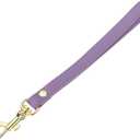 uxcell Leather Wristlet Strap, 20cm/7.87" Long Keychain Hand Strap, Leather Replacement Wrist Strap for Purse, Clutch, Wallet, Keychain Bag (Light Purple Leather, Gold Clasp)