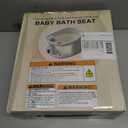 Baby Bath Seat for Babies 6 Months & up with Thermometer, Non-Slip Toddler Bath Seats for Sitting Up, Safe Infant & Newborn Bathtub Chair with 4 Suction Cups, Soft Cushion & Temperature Display, Gray