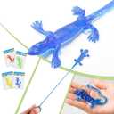 Yeetec 24 Pack Sticky Gecko Stretchy Sticky Lizards Sensory Toys for Kids Birthday Party Favors, Reptile Themed Party Supplies Bag Fillers, Classroom Prizes, Random Color