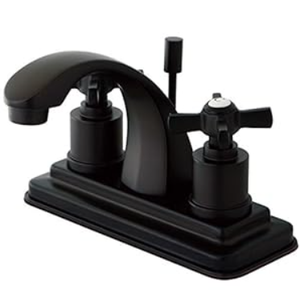 KINGSTON BRASS KS4645ZX Millennium 4-Inch Centerset Lavatory Faucet with Brass Pop-Up, Oil Rubbed Bronze