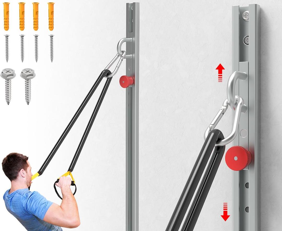Resistance Band Wall Anchor, Wall Mount Workout Anchors for Home Gym Workouts Body Weight Straps, Suspension Training, Exercise, Stretching, Yoga