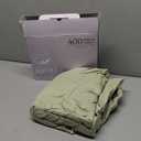 Royale Linens 400 Thread Count 100% American Grown Cotton Fitted Sheet Full Size - All Around Elastic Fitted Sheet - Luxury Sateen Weave - Snug Fit Bottom Sheet Fit Up to 16" (Full, Florentine Sage)