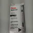 Pentel RSVP STYLUS Ballpoint Pen, Fine Line, Black Ink (BK90L-A) (12 count)
