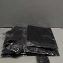 Xtinmee 18 Bridesmaids Robes for Women Silk Satin Short Black Robe Set Bridal Party Spa Wedding Sleepwear Scrunchies Patch (Medium)