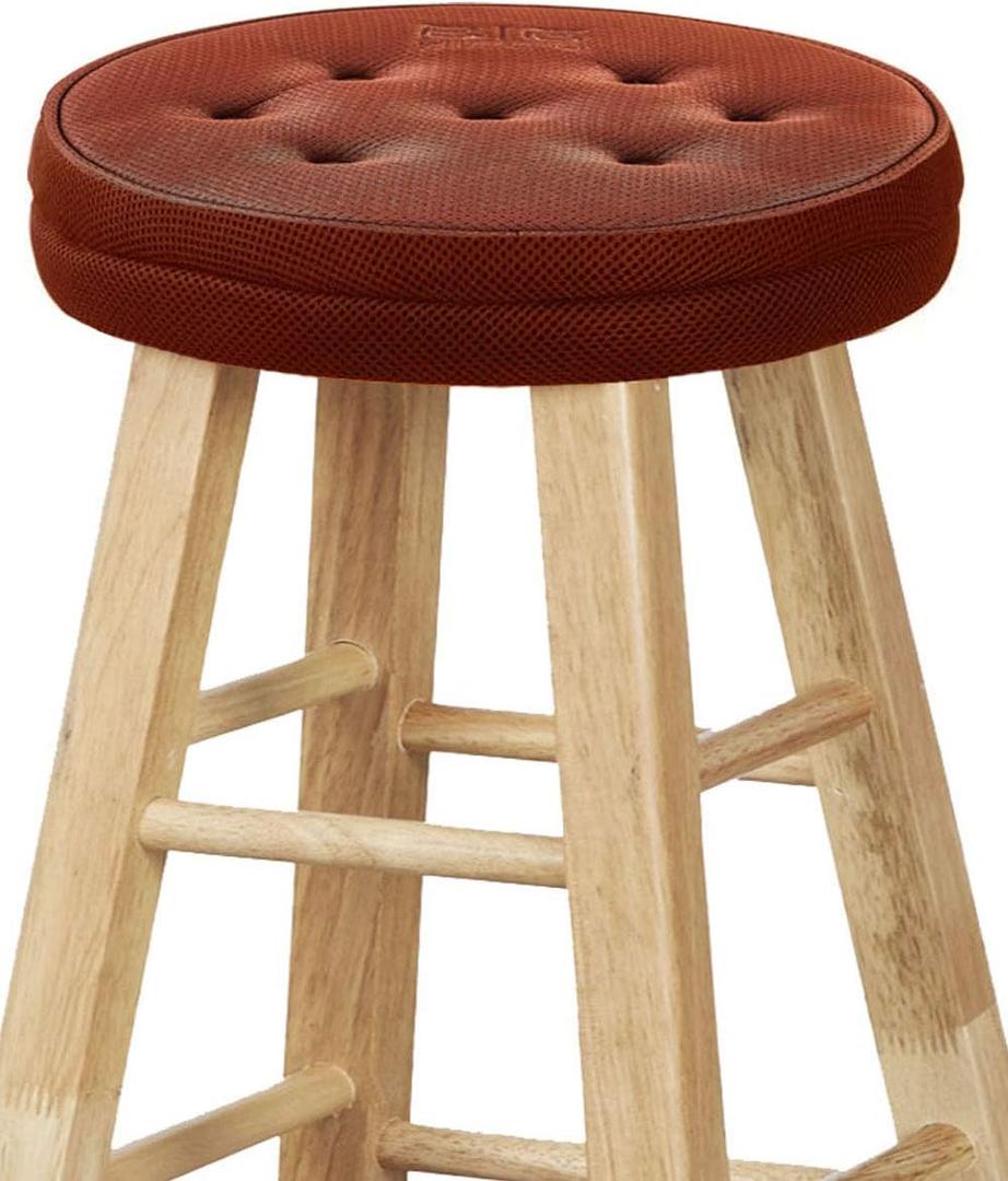 Big Hippo Bar Stool Cushions, Memory Foam Round Bar Stool Covers Nonslip Backing Seat Cover with Elastic Band 12inch Chair Pad Cushion(Brown - 1pc)