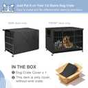 Explore Land Dog Crate Cover Heavy Duty Polyester Pet Kennel Sunshade Universal Fit for 18 inches Wire Cage (Black)