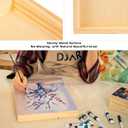 DJAR Wood Canvas Panels 12" x12'', 2 Pack – Ideal for Paint Pouring, Acrylic, Oil Painting, and Art Crafts