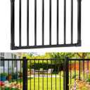 Aluminum Deck Gate 38in H, Heavy Duty Adjustable Width (Up to 48"), Easy Install, Rustproof Outdoor Gate for Patio, Porch & Yard, Fits 36" Deck Height (No Hinge & Lock)