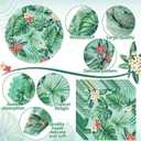 LemonRoad 452 Pcs Hawaiian Luau Party Decoration for 50, Tropical Hawaiian Paper Plates Napkins Cups Tablecloth Cutlery Straws Aloha Palm Leaf Flower Tableware for Summer Beach Birthday Party Supply