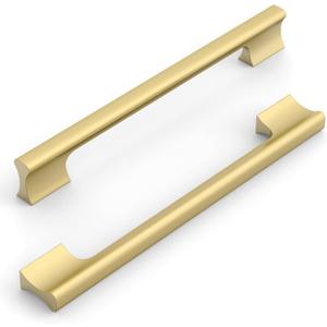 10 Pack 7.5 Inch(192mm) Kitchen Cabinet Handles Brushed Gold Cabinet Pulls Kitchen Cabinet Hardware Drawer Pulls for Cupboard Wardrobe