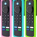 (3 Pack) Protective Cover for Fire TV Stick Remote, Friendly Silicone Material, DropProof, DustProof, Washable, Compatible with Most Models of Fire Stick 4k Remote Case, FireTV Remote Skin