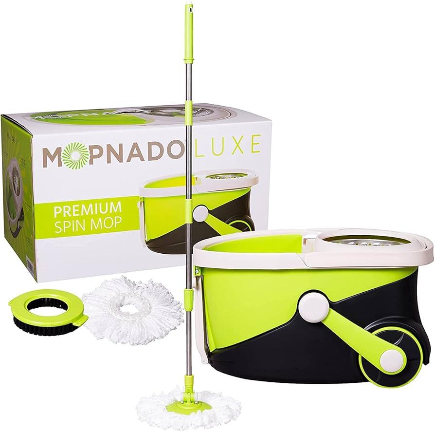 Mopnado - Microfiber Mop Head Replacements Spin Mop System (2 Pack) - Great for All Types of Floors: Tile, Wood, Laminate, Vinyl, Stone, Marble - Machinewashable, Lifespan 6-12 Months
