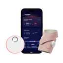 Owlet Dream Sock Smart Wearable Baby Monitor, Infant SpO2 Monitor Tracks Heart Rate & Oxygen - Parents Receive Alerts, Sleep & Health Insights via App - Dusty Rose