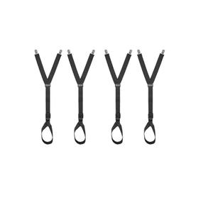 NYPRIC 2-Pairs Adjustable Elastic Shirt Stays Y/Stirrup Style Anti-Slip Locking Clamps for Men Women