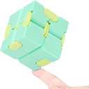 Infinitycube Fidget Toy Stress Relieving Fidgeting Game for Kids and Adults,Cute Pocket-Sized Unique Gadget for Anxiety Relief and Kill Time (Macaron Green)