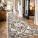 Washable 3x15 Hallway Runner Rug: Non-Slip Kitchen Rugs for Indoor Entryway Vintage Soft Thin Stain Resistant 15ft Long Carpet Home Decor Floor Mat for Bedroom Living Room(Beige,3x15)