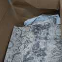 jinchan Kelda Runner Rug 3x10-2pcs Vintage Hallway Rug Kitchen Washable Runner Retro Floor Cover Lightweight Non-Slip Thin Distressed Carpet for Entryway Bathroom Laundry Room Bedroom Stairway Blue