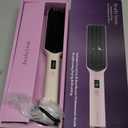 Hair Straightener Brush | Straightening Iron for Home Salon | Airflow Reduces Heat Damage | Safety Anti-Scald for Scalp | 170-450F Temp Settings | Ionic Creates Smooth Frizz-Free Results