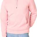 Amazon Essentials Men's Pullover Sweatshirt Hoodie (Large, Pink)