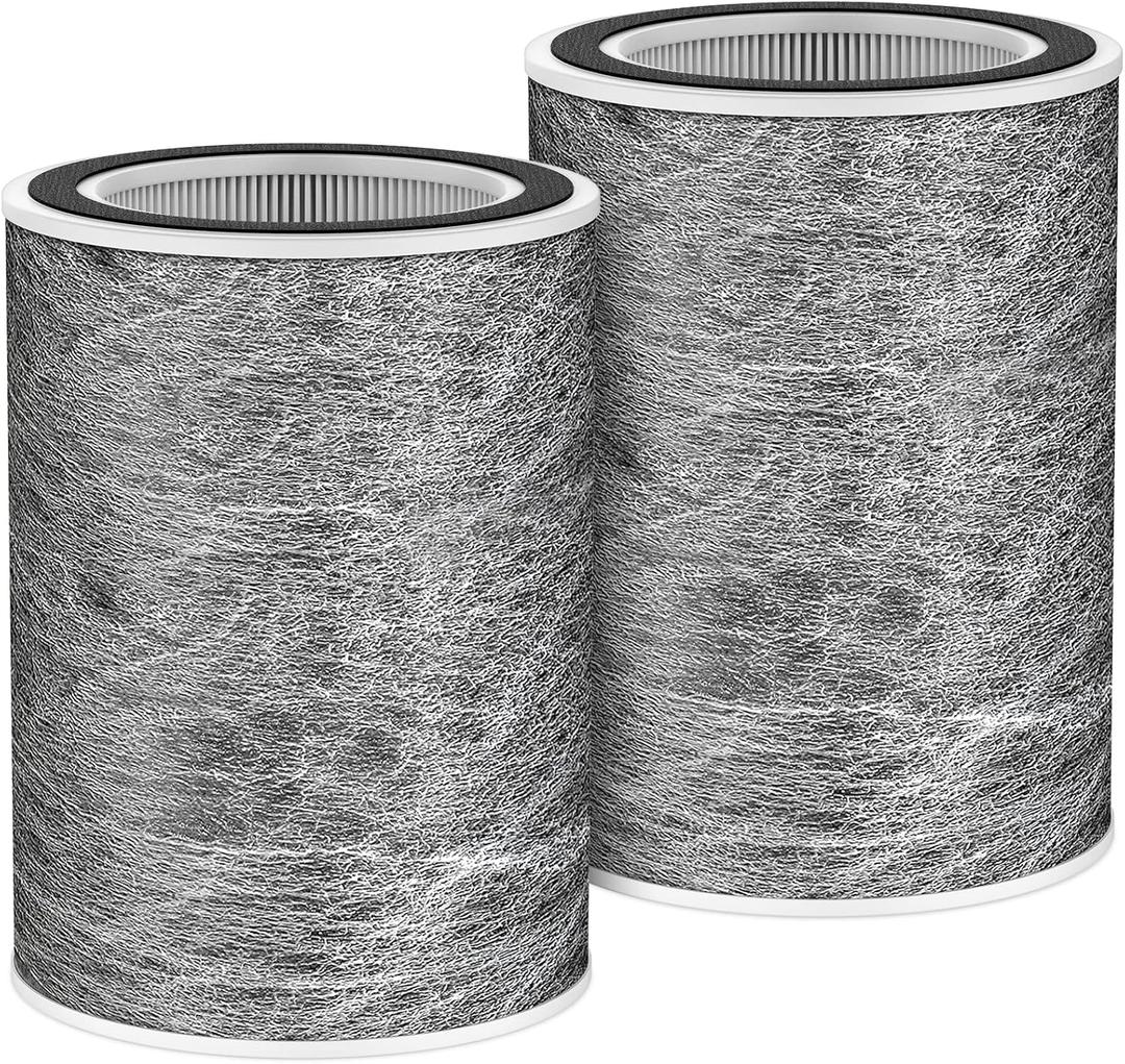 HP202 Replacement Filter Compatible with HP201, UA205, AP1000 HP200 For Shark HC501, HC502 Air Purifier MAX Replacement Filter HEPA, Part # HE2FKBASMB, HE2FKBAS, HE2FKPET, HE2FKPRO (2 Pack)