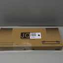 JQK Bathroom Glass Shelf, Floating Tempered Glass Shower Storage 16 by 5 inches, 304 Stainless Steel Brushed Gold Wall Mount, TGS201L16-BG