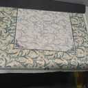 UTELKA Light Green Mahjong Mat, Vintage Floral Table Cover 31.5 Inch, 31.5x31.5