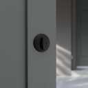 Kwikset 660 Deadbolt Lock, Matte Black Round Exterior Keyed Front Entry Door, Pick Resistant SmartKey Rekey Security, Single Cylinder Dead Bolt