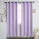 YGO Lilac Curtains 72 Inch Length Thermal Insulated Room Darkening Blackout Curtains for Girls Bedroom Set of 2 Panels