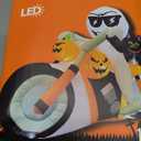 COMIN 6 FT Halloween Inflatables Ghost Outdoor Decorations Blow Up Yard Pumpkin Cat Motorcycle with Built-in LEDs for Indoor Party Garden Lawn Decor