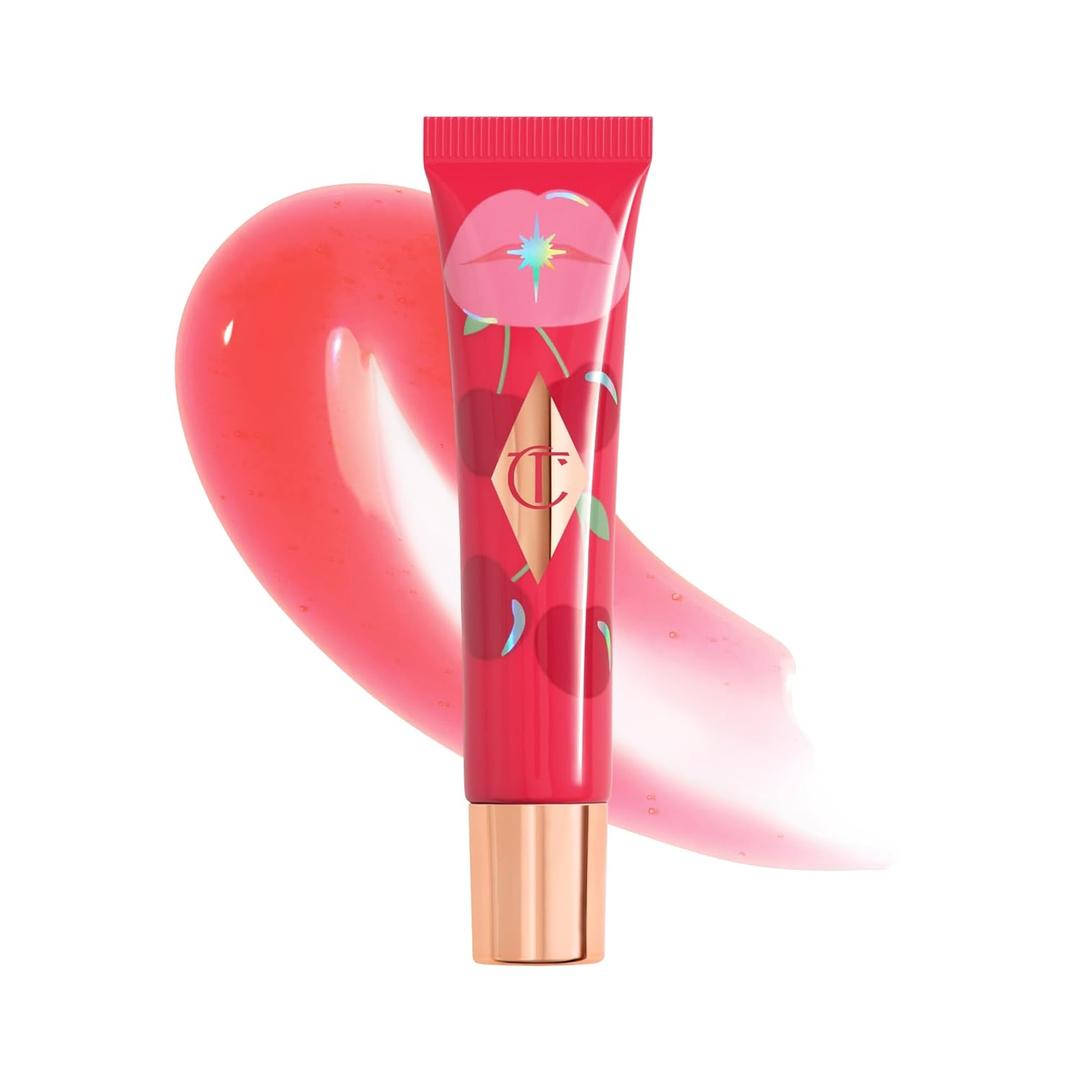 Charlotte Tilbury Healthy Glow Nectar Lip Oil - Sheer Tinted Lip Gloss Oil with Hyaluronic Acid & Vitamin E - Leaves Lips with a High-Shine Glaze & Lasting Hydration